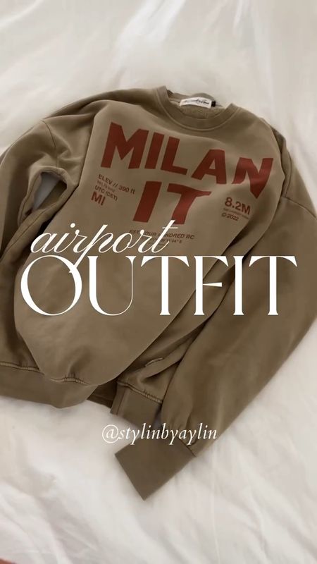 I'm just shy of 5-7" wearing the size XS graphic sweatshirt under $70!
Airport outfit, athleisure style, StylinByAylin

#LTKStyleTip #LTKTravel #LTKFindsUnder100