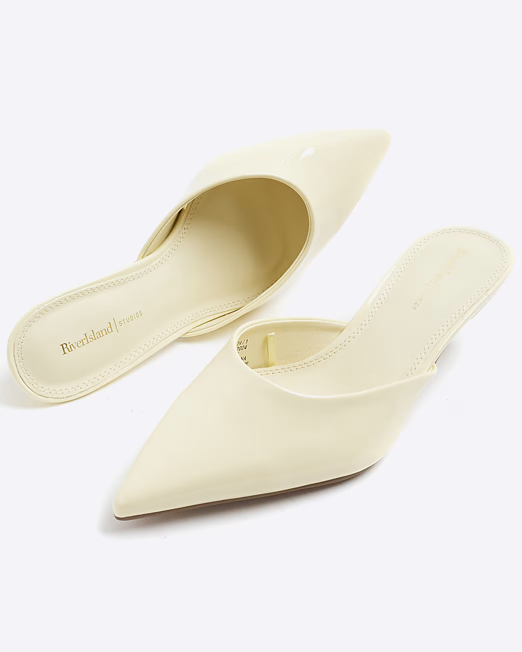 Yellow Pointed Court Heels | River Island UK & IE