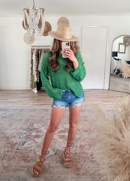 New green crochet coverup top. Use code Ashley30 for a discount! 

Magnolia boutique 
Spring outfit 
Summer outfit 
Vacation outfit 
Resort style 

#LTKstyletip #LTKSeasonal #LTKunder100