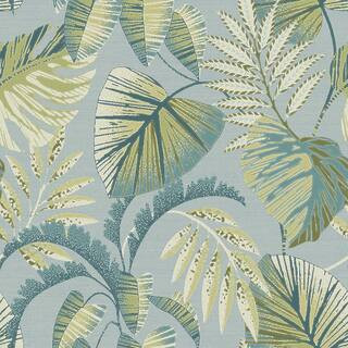 NEXT Jungle Leaves Duck Egg Removable Wallpaper | The Home Depot