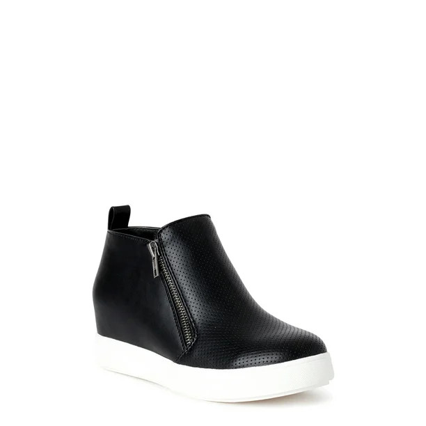 Time and Tru - Time and Tru Sneaker Wedge Bootie (Women's) (Wide Width Available) - Walmart.com | Walmart (US)