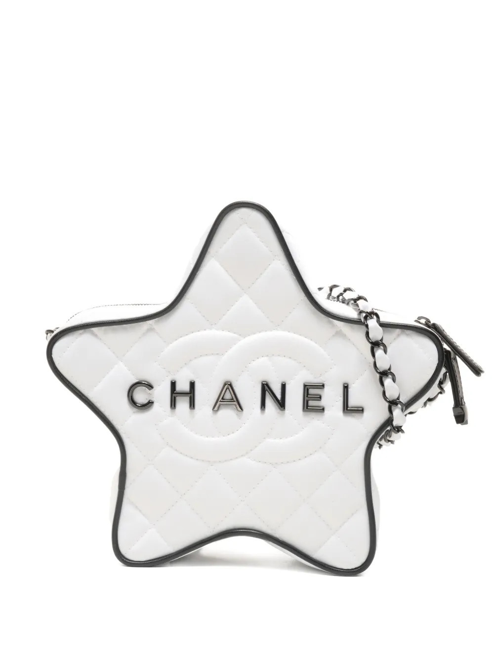 CHANEL Pre-Owned 2021-2025 Coco Mark Star shoulder bag - White | Farfetch Global
