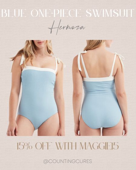 This blue one-piece swimsuit from Hermoza is a perfect choice for swimming or just lounging on the beach! Use my code MAGGIE15 for a 15% discount!
#swimwear #summerready #resortwear #onsalenow

#LTKstyletip #LTKswim #LTKsalealert