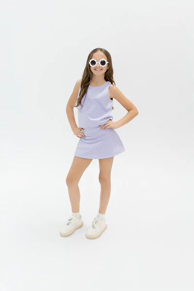Lavender Razorback Top | Belle Cher