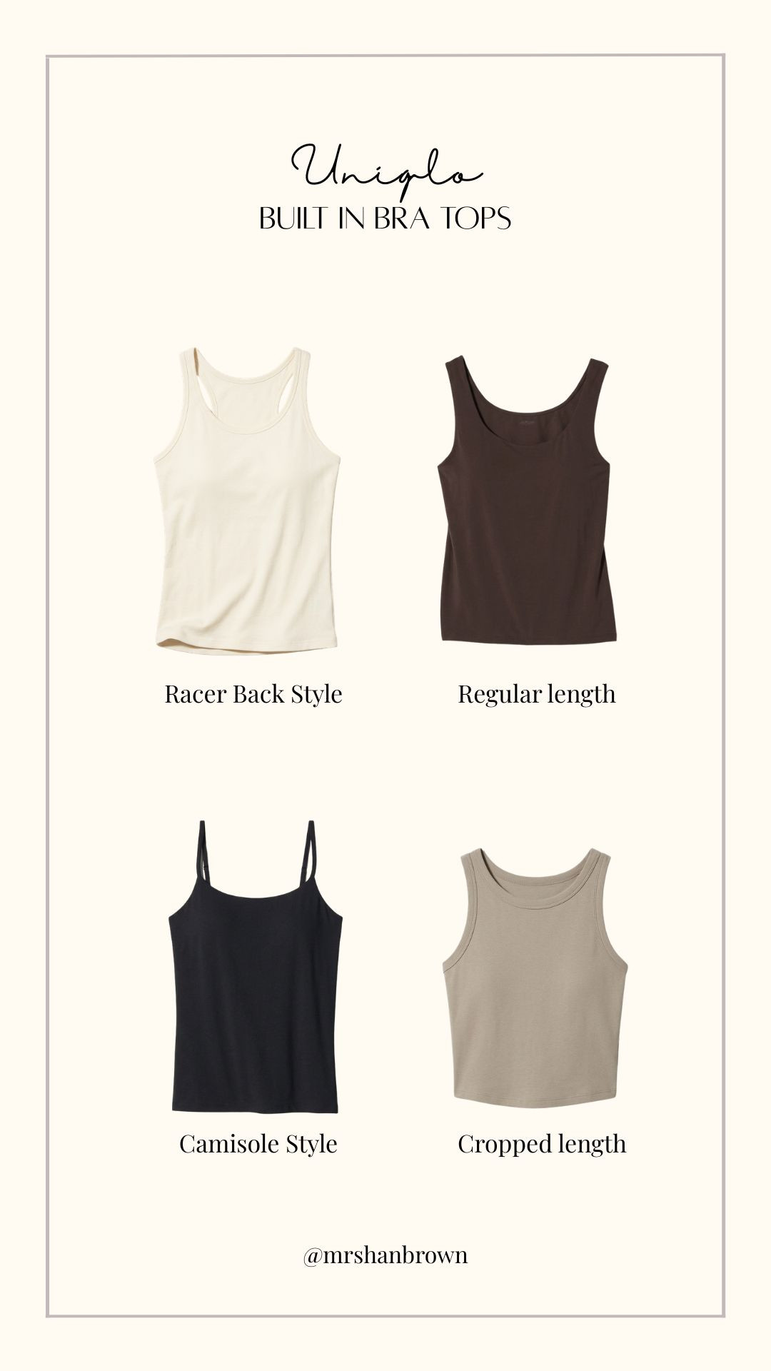 These Uniqlo Built in Bra tops are an absolute must have basic! They are breathable and you can wear them without a bra! 

Wardrobe Staple, Built in bra tops, Unqilo, Basics, Spring Style, Spring Outfit Inspiration 

 #LTKuk #LTKspring #LTKeurope