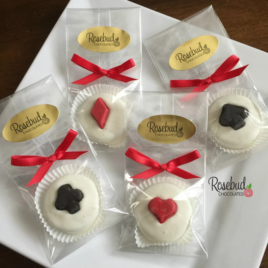 12 CASINO PLAYING CARDS Chocolate Covered Oreo Cookie Party Favors Birthday Fundraiser Heart Spad... | Etsy (US)