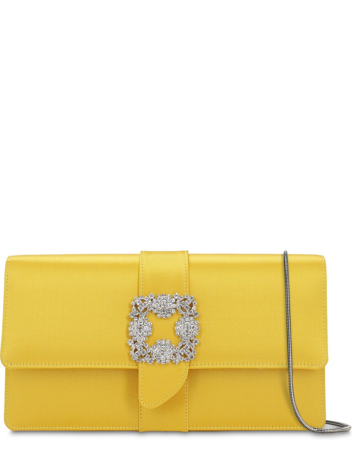 CAPRI EMBELLISHED SILK SATIN CLUTCH | Luisaviaroma