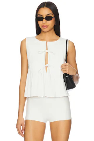 Elodie the Label Kali Linen Top in White from Revolve.com | Revolve Clothing (Global)