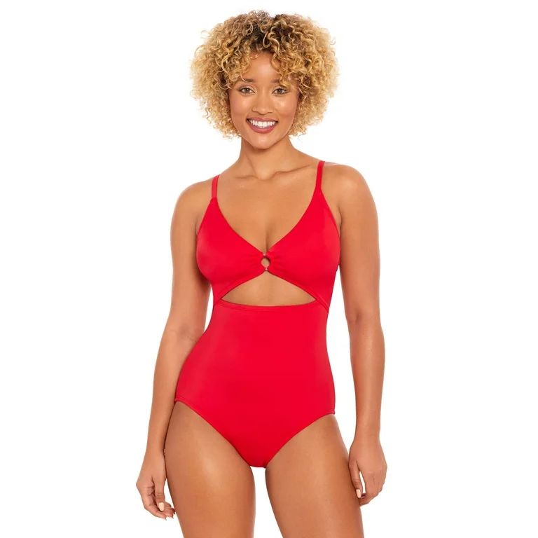 Time and Tru Women's and Women’s Plus Size O Ring One Piece Swimsuit | Walmart (US)