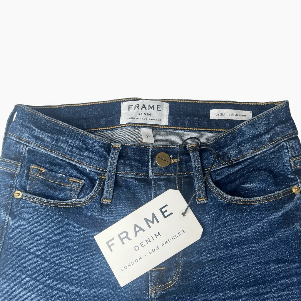 NWT FRAME Le Skinny De Jeanne Mid-Rise Skinny Jeans Sutter Wash Released Hem 27 | eBay US