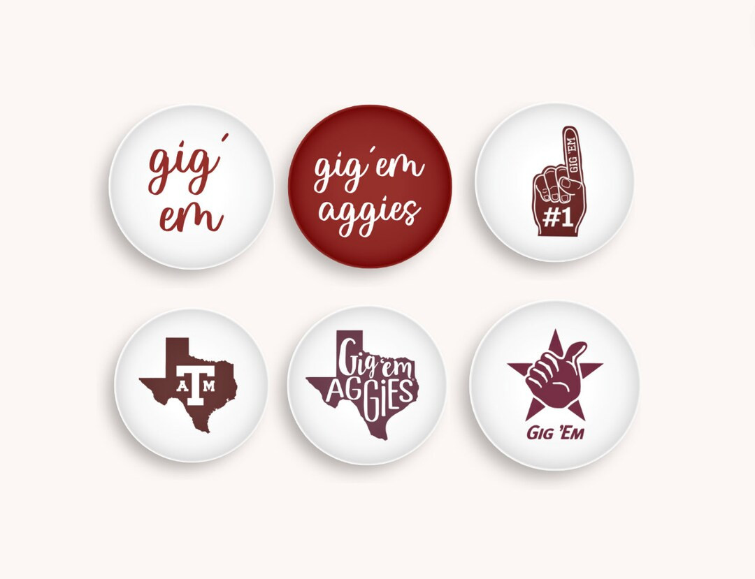 Texas A&M Gameday Pinback Buttons - Etsy | Etsy (US)