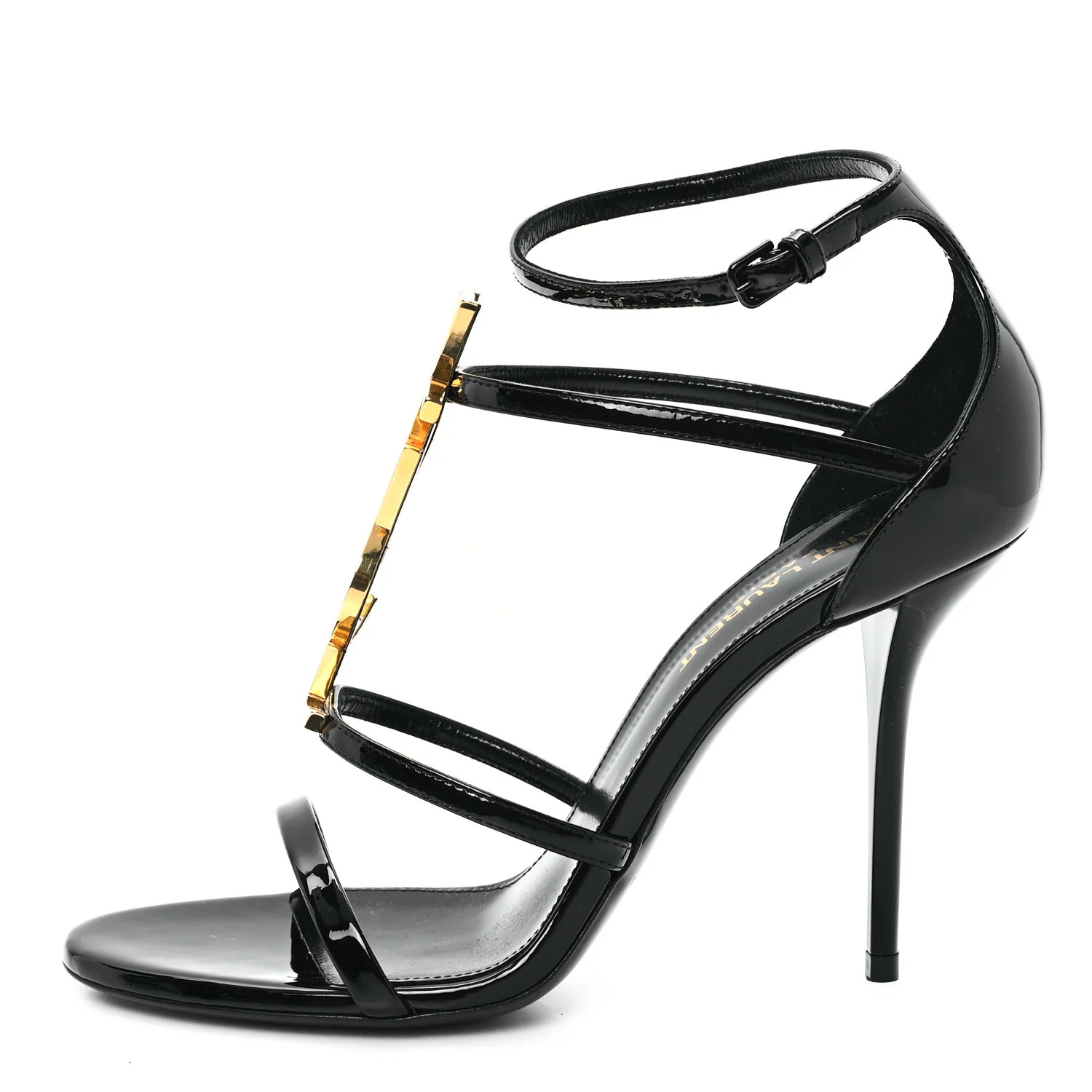 Patent Cassandra 100 Ankle Strap Sandals 37 Black | FASHIONPHILE (US)