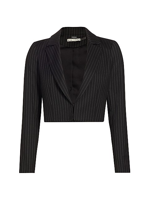 Mya Cropped Pinstriped Blazer | Saks Fifth Avenue