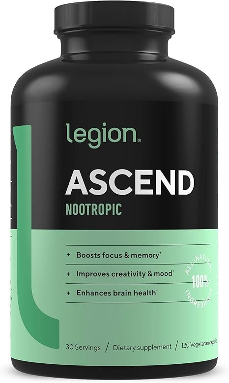 Legion Athletics Ascend Nootropic - All Natural Brain Supplement for Boosting Energy, Focus, & Me... | Amazon (US)