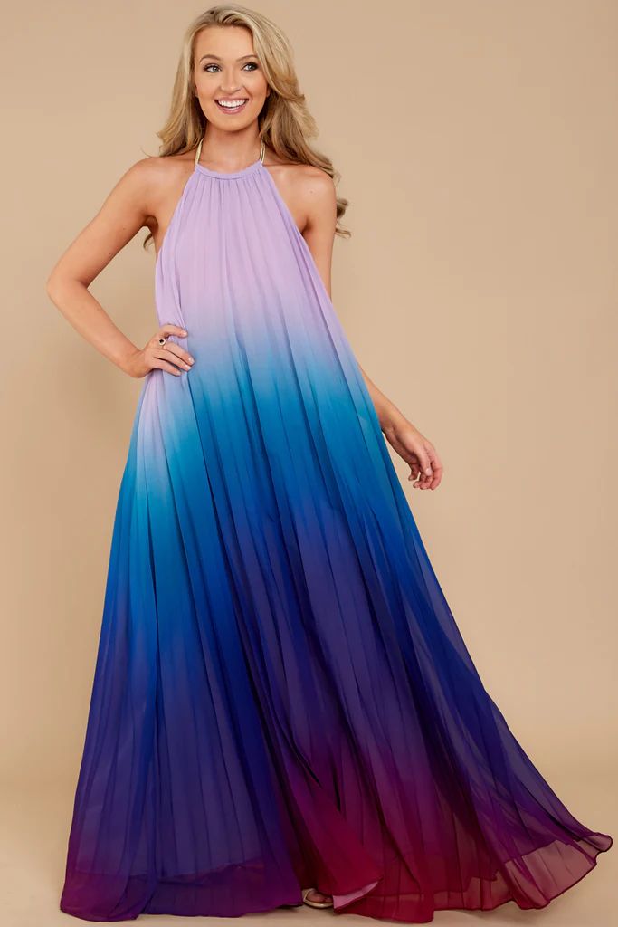 Mesmerized By You Blue Multi Maxi Dress | Red Dress 