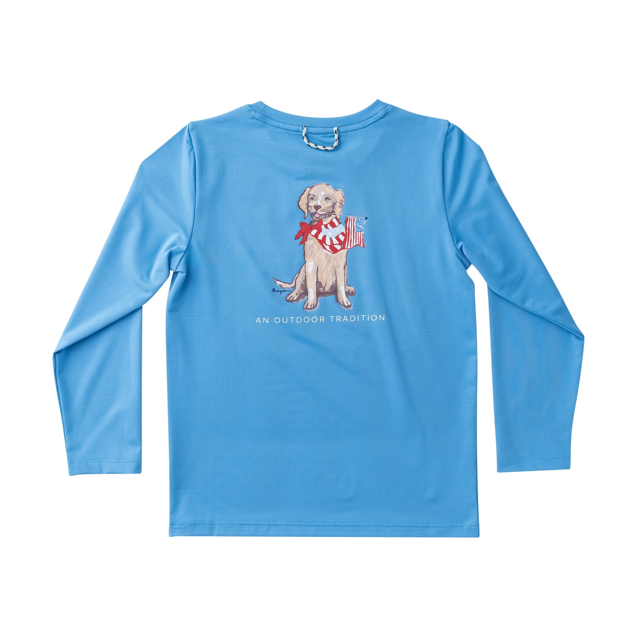 Kids' Pro Performance Long Sleeve T-shirt \u2013 Patriotic Pup Art | PRODOH