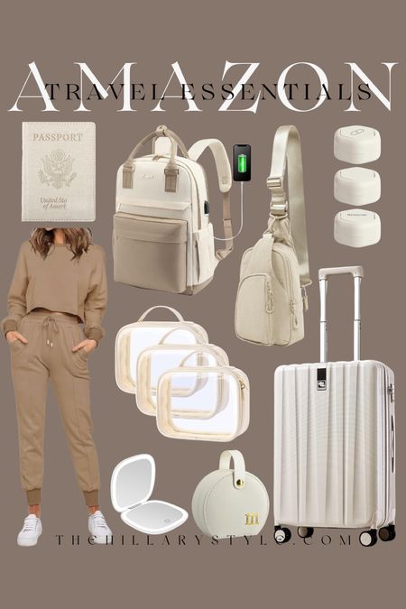 AMAZON Summer Travel Essentials: luggage, packing organization, airport outfit, neutral travels.

#LTKTravel #LTKStyleTip #LTKSeasonal