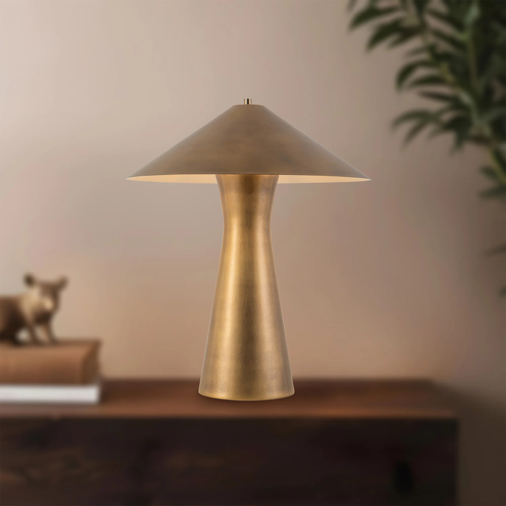 Blair 21-in Vintage Brass Table Lamp | Wayfair North America