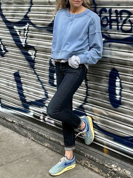 Casual wear jeans, sneakers & a sweat covers all the bases, so easy to throw on. Sweatshirt available in dozens of colours. 

#LTKfit #LTKeurope #LTKSeasonal