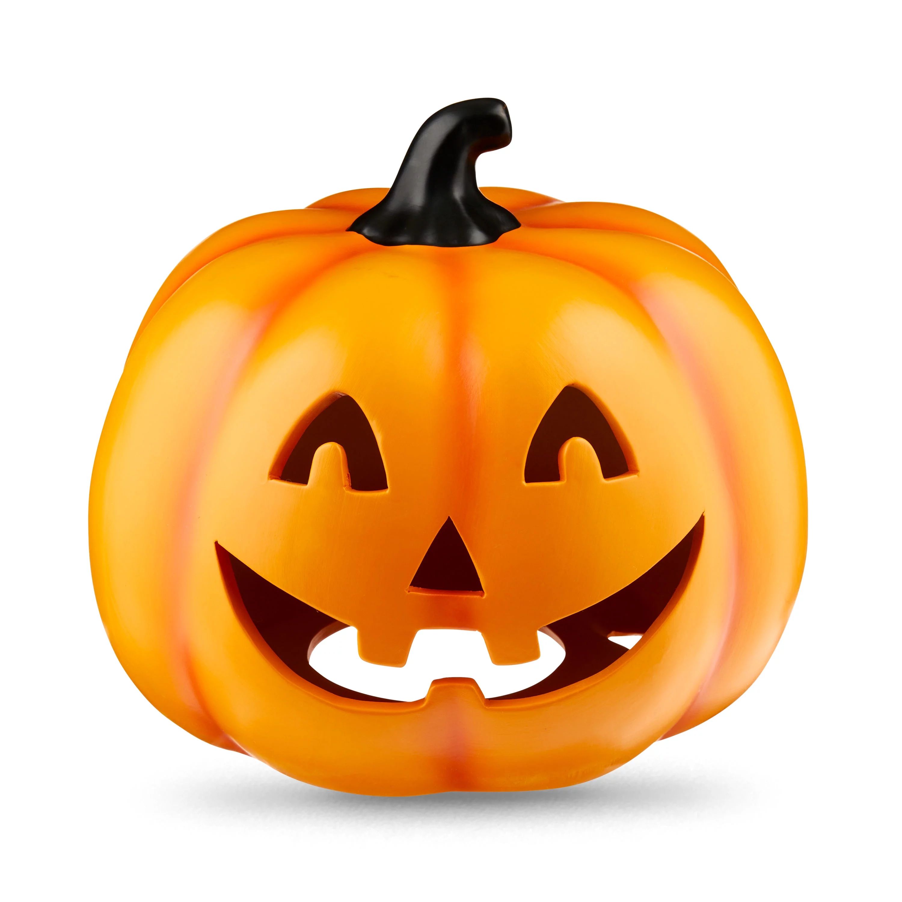 Halloween Clay Jack-o’-Lantern Outdoor Decoration, Orange, 10.3 in L x 10.3 in W x 8.85 in H, b... | Walmart (US)