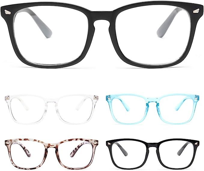 CHEERS 5-Pack Reading Glasses Blue Light Blocking,Computer Readers for Men Women Anti Glare UV Ra... | Amazon (US)