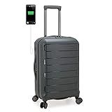 Traveler's Choice Pagosa Indestructible Hardshell Expandable Spinner Luggage, Gray, Carry-on 22-Inch | Amazon (US)