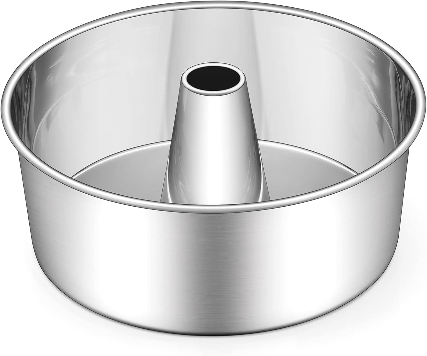 E-far Angel Food Cake Pan, 10-Inch Stainless Steel Tube Pan for Baking Pound Chiffon Cake, One-pi... | Amazon (US)