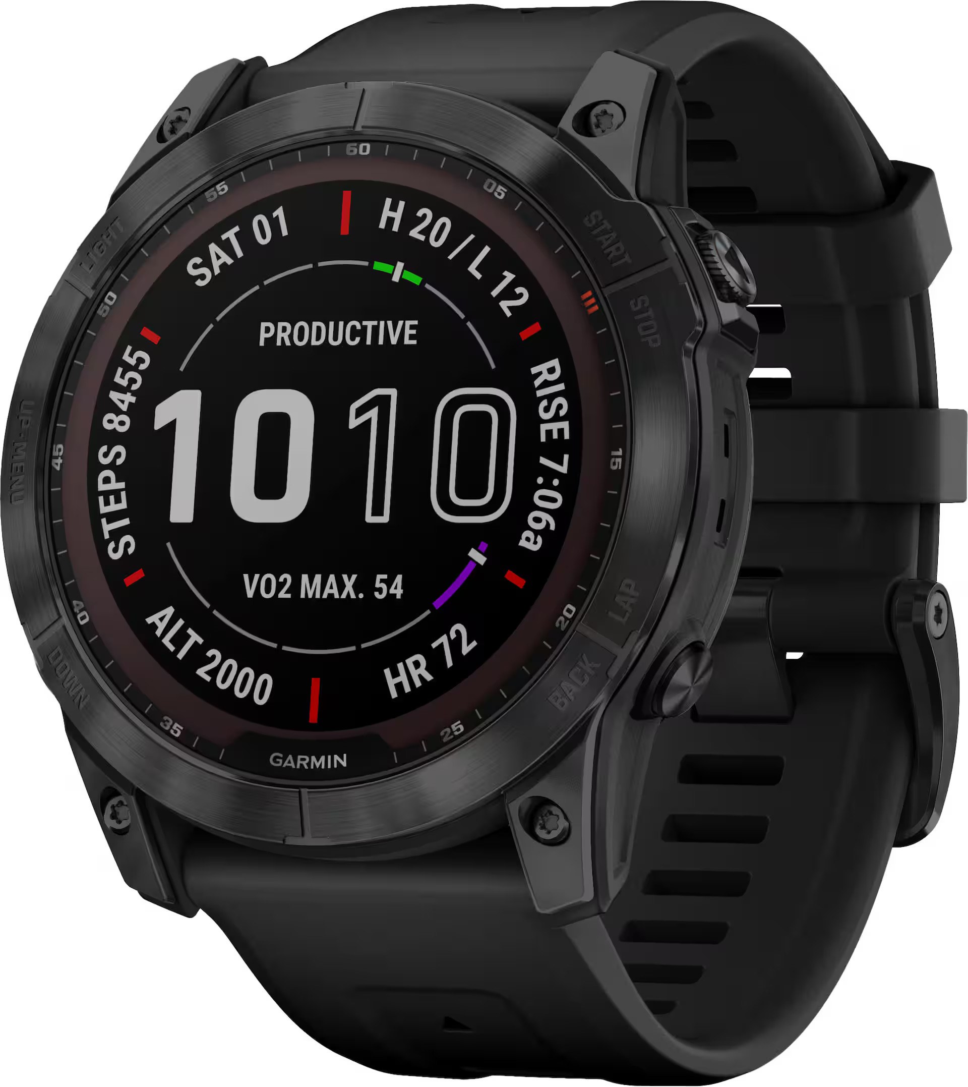 Garmin fēnix 7X  Sapphire Solar GPS Smartwatch 51 mm Fiber-reinforced polymer Black DLC Titanium... | Best Buy U.S.