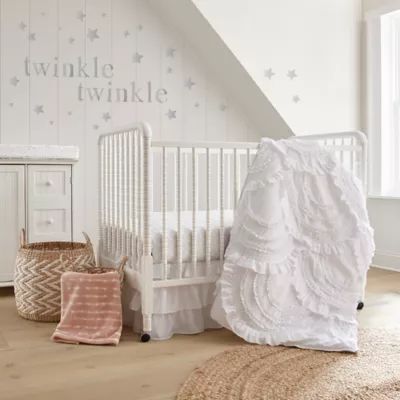 LevtexBaby® Skylar 4-Piece Crib Bedding Set in White | buybuy BABY