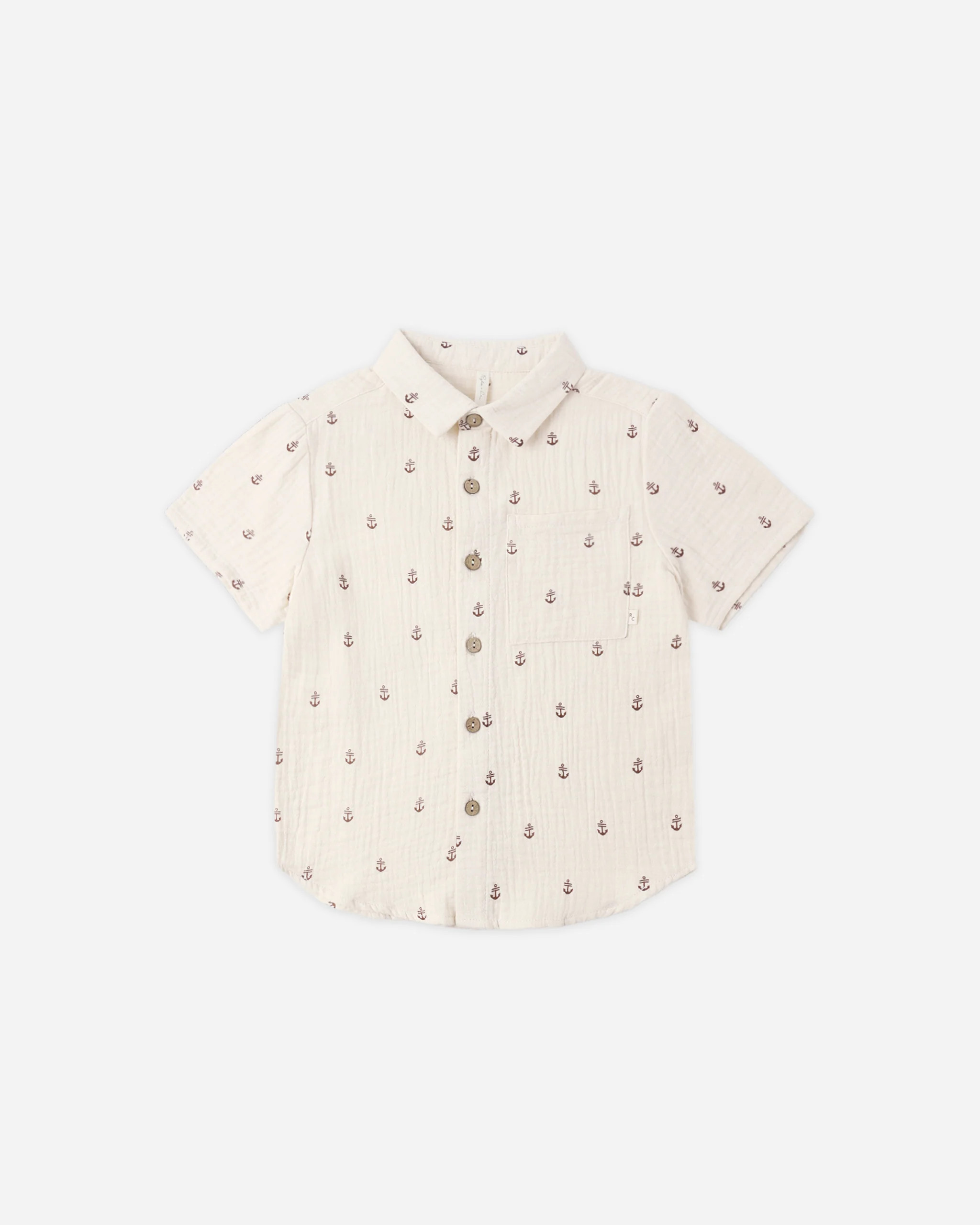 Collared Short Sleeve Shirt Anchors | Rylee + Cru