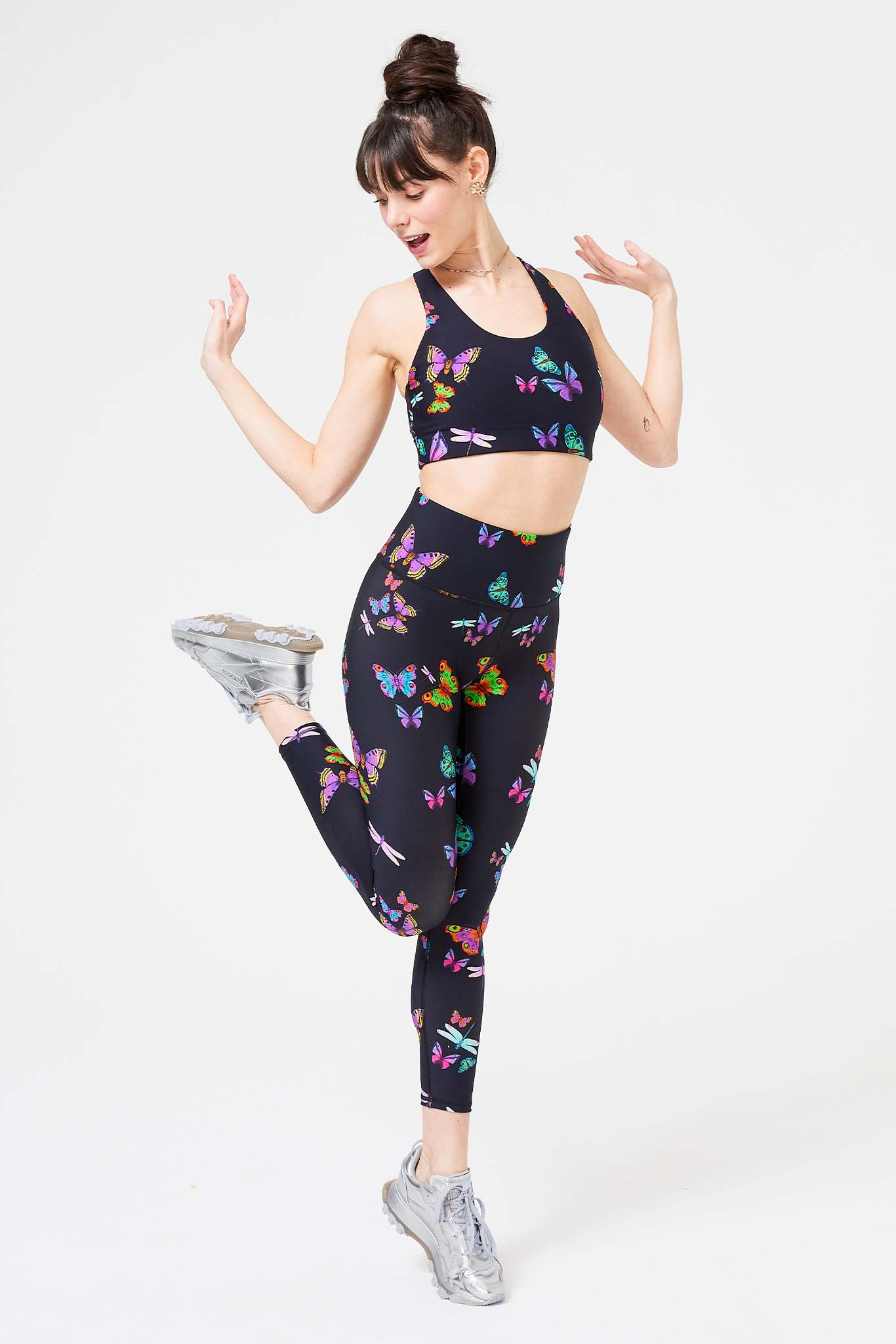 Neon Butterflies DuoKnit 7/8 Leggings | Terez