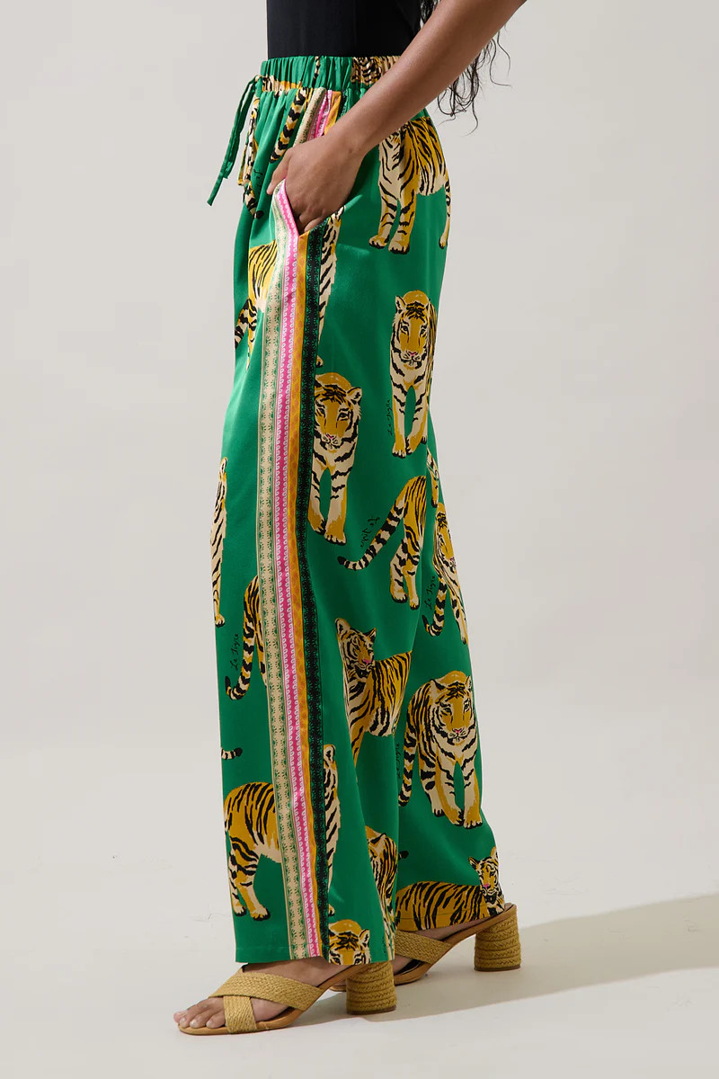 Violda Tiger Wide Leg Pants | Sugarlips