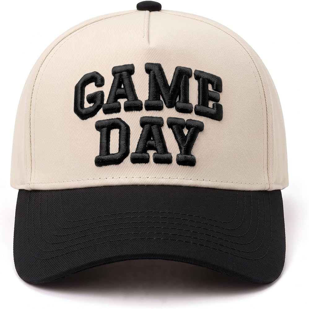 Gameday Hat Vintage Embroidered Football Season Hat Sports Fan Baseball Cap | Amazon (US)