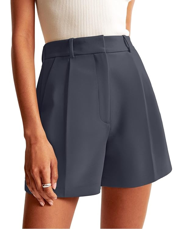 NIMIN Womens Shorts Dressy High Waisted Wide Leg Tailored Shorts Pleated Business Casual Work Tro... | Amazon (US)