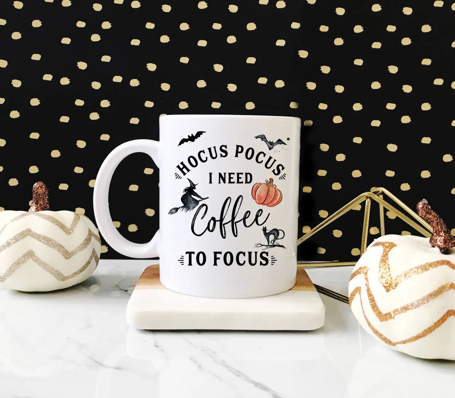 Hocus Pocus I Need Coffee To Focus Mug, Halloween Mug, Fall Mug, Fall Coffee Mug, Autumn Mug, Gif... | Etsy (US)