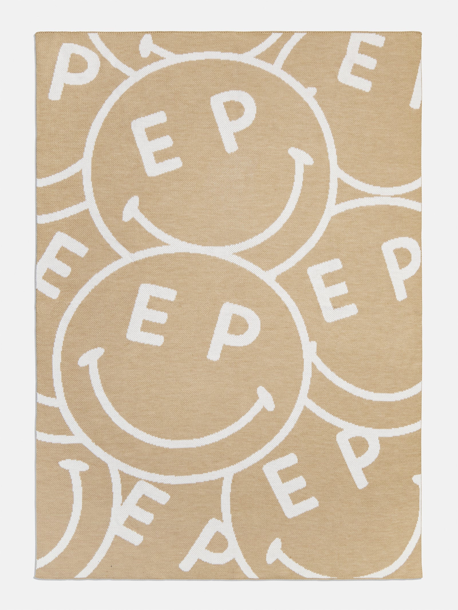 Show Me A Smile Custom Blanket - Natural/Beige | BaubleBar (US)