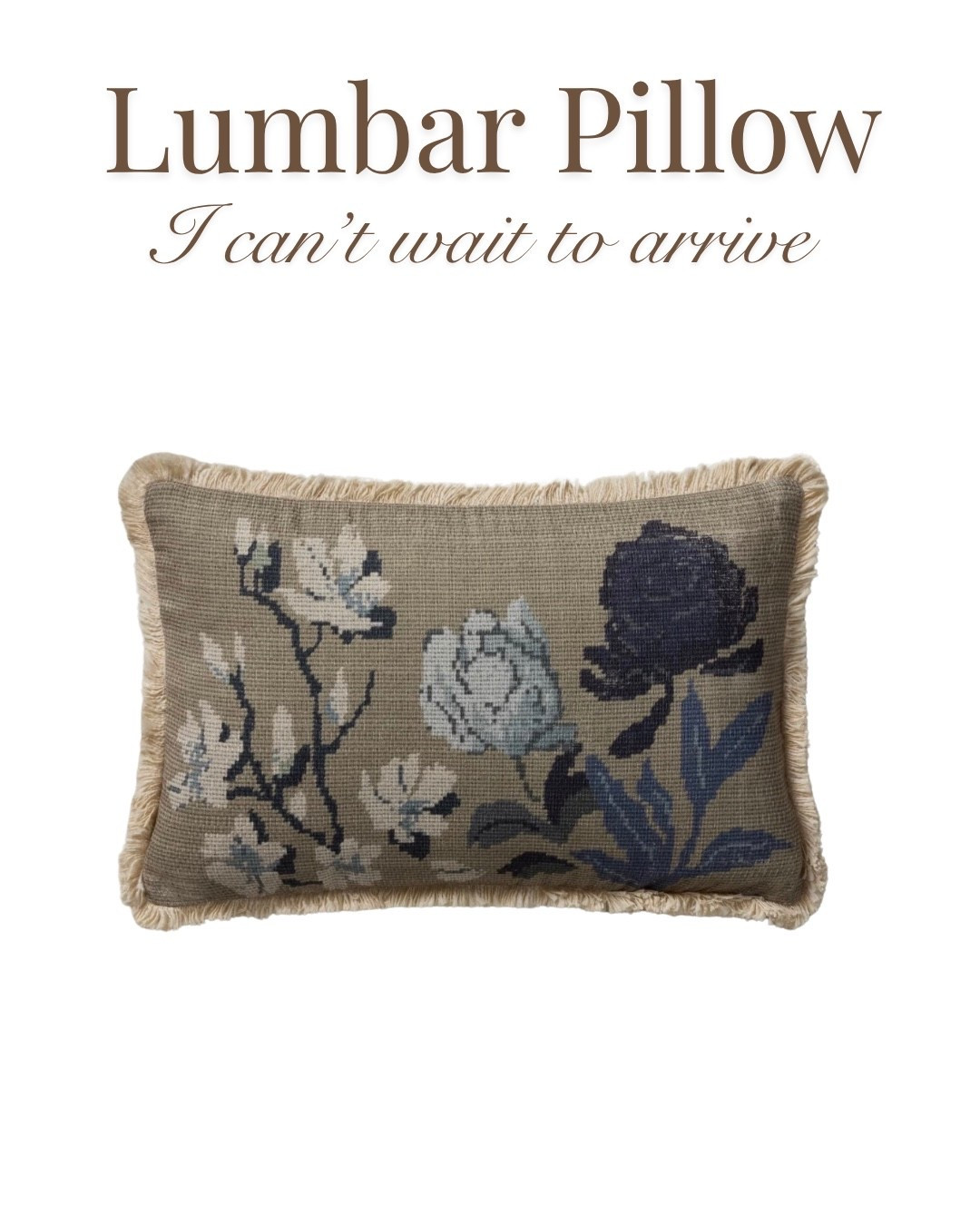 Floral needlepoint inspired pillow from one of my favorite designers, Heidi Caillier! 
Comes in 2 colors 🤍 I’m so excited to get mine in the mail 🤗

#LTKHome