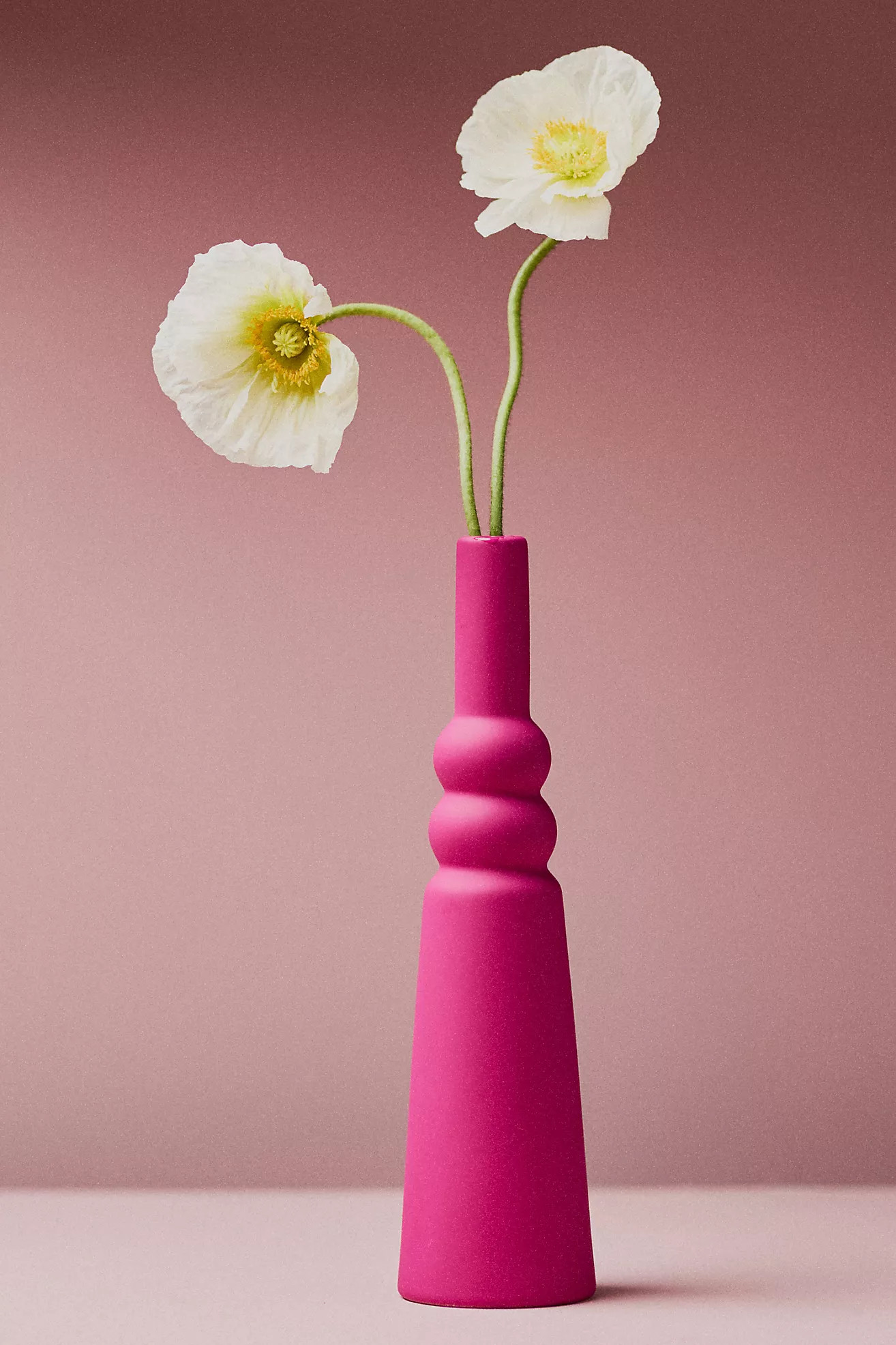 Matte Pink Stoneware Vase | Anthropologie (US)