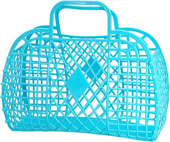 Jelly Bag for Kids Girls Women,Kids Beach Tote Bag Girls' Fashion Plastic Jelly Purse,80's Retro ... | Amazon (US)