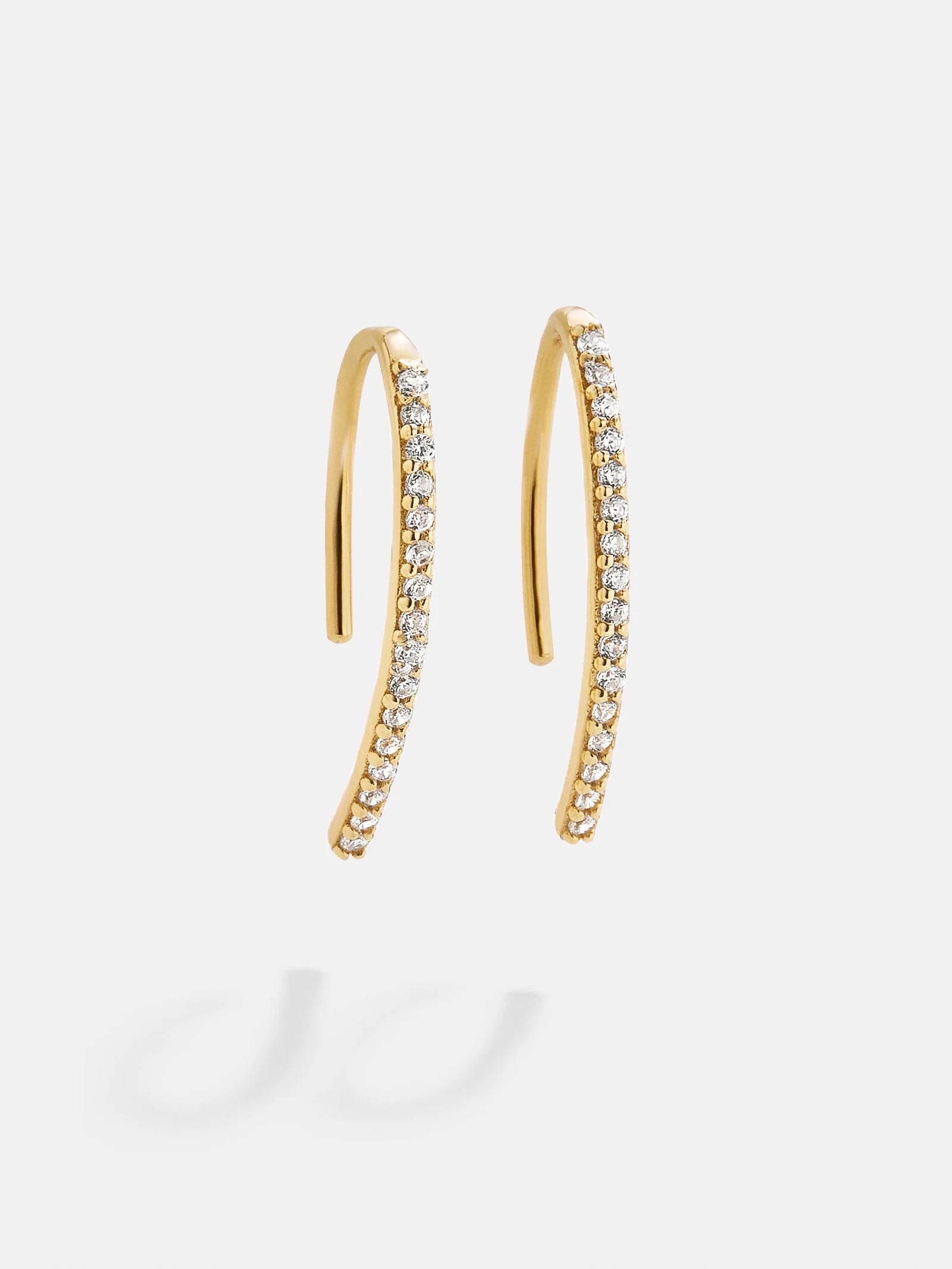 Marlene 18K Gold Earrings - Clear/Gold | BaubleBar (US)