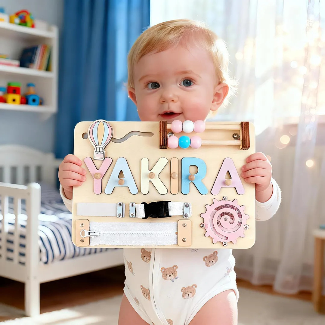 Personalized Wooden Name Puzzle: Montessori Baby 1st Birthday Gift | Etsy (US)