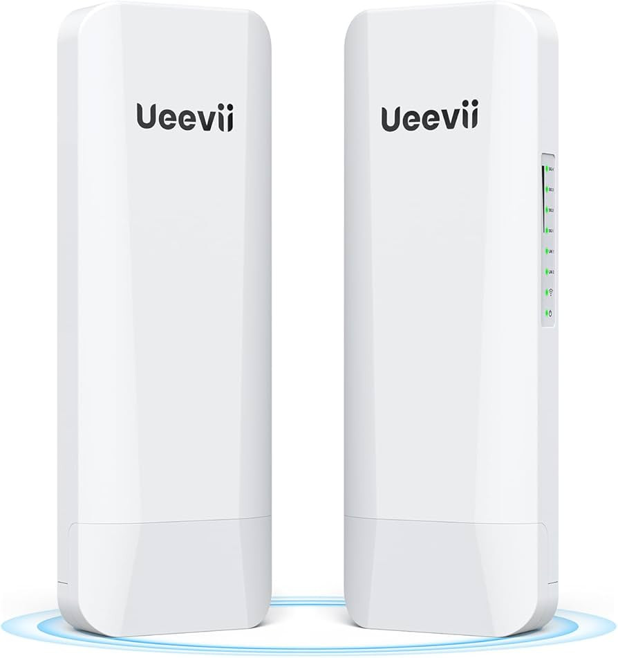 Wireless Bridge Point to Point Outdoor: Ueevii 5.8GHz Dual 100Mbps WiFi Bridge, 2KM Range CPE for... | Amazon (US)