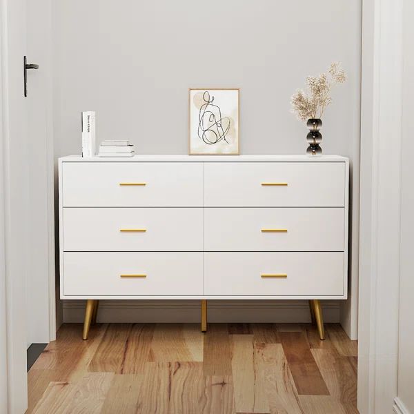 Kamily 6 Drawer 47.25" W Double Dresser | Wayfair North America