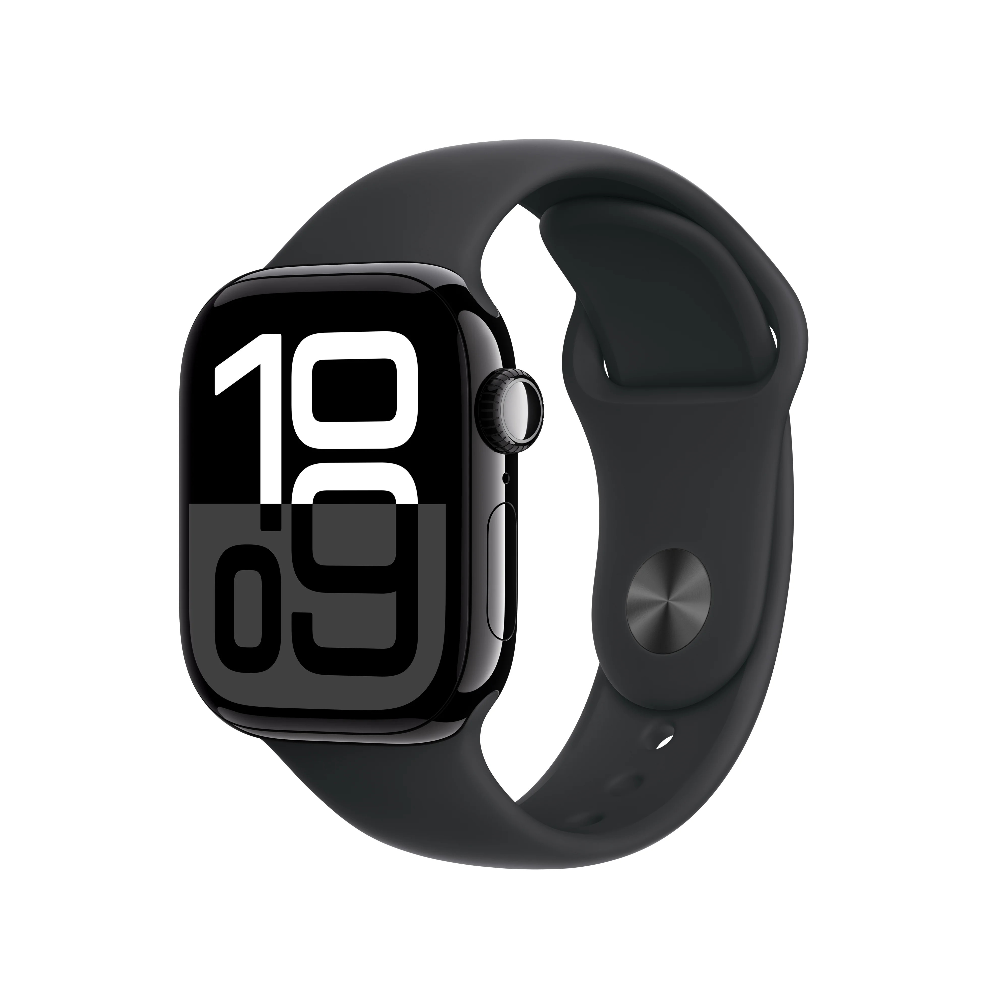 Apple Watch Series 10 GPS + Cellular 42mm Jet Black Aluminum Case with Black Sport Band - S/M | Walmart (US)
