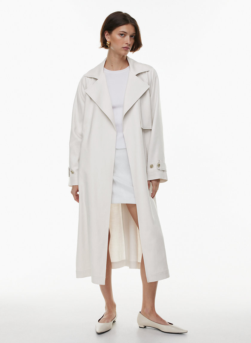 Aritzia Babaton Women's Cultivate Trench Coat in Matte Pearl | Medium | Aritzia