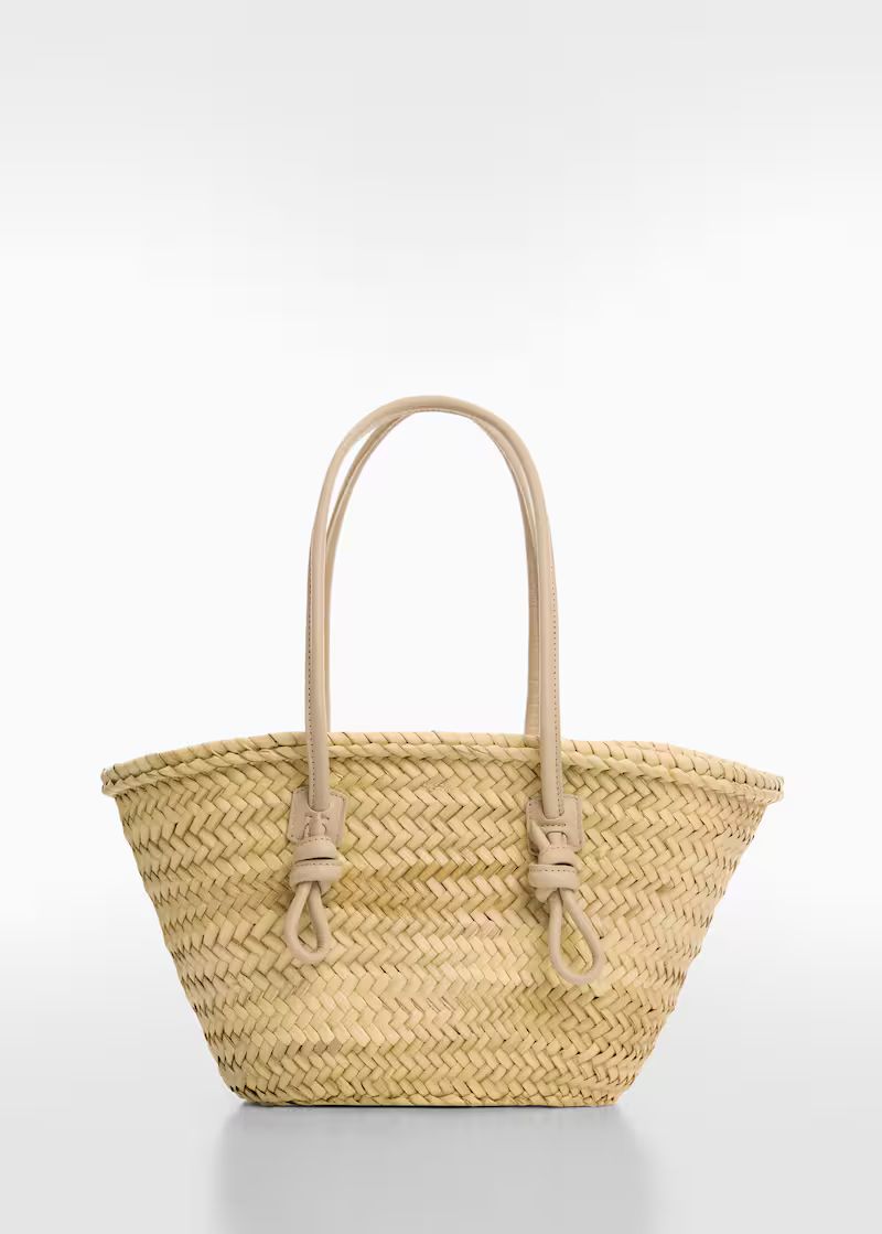 Natural fibre carrycot bag -  Women | Mango United Kingdom | MANGO (UK)