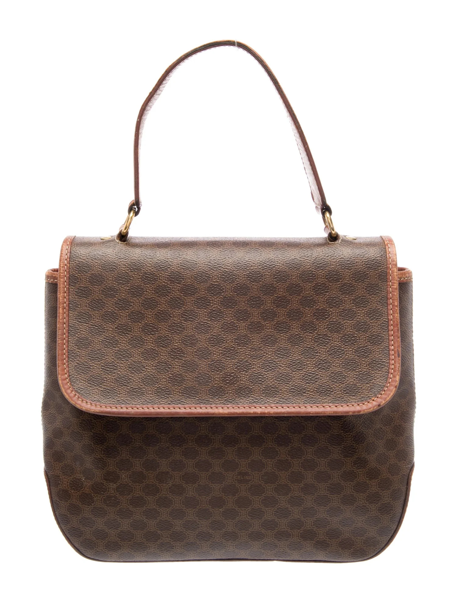 Celine Macadam Top Handle Bag - Brown Handle Bags, Handbags - CEL383308 | The RealReal | The RealReal