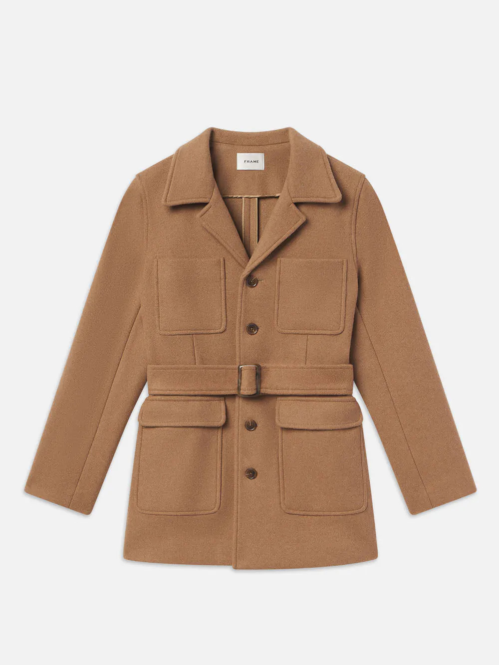 Melton Safari Jacket  in  Light Camel | Frame Denim