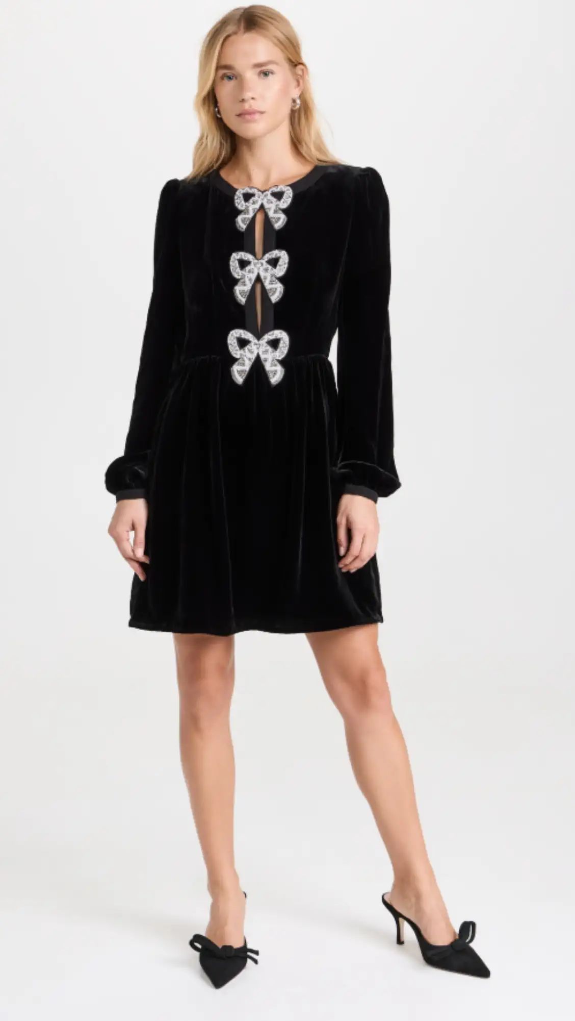 Saloni Camille Bows Mini Dress | Shopbop | Shopbop