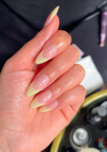 Green Pastel French Tip Gel X Nail Extensions at Home 🌱✨

#LTKFind #LTKFestival #LTKbeauty